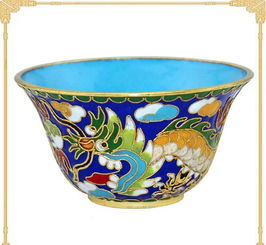 景泰藍(lán)5寸龍鳳呈祥花絲藍(lán)地琺瑯碗 傳遞雅韻與福瑞的北京特色工藝禮品